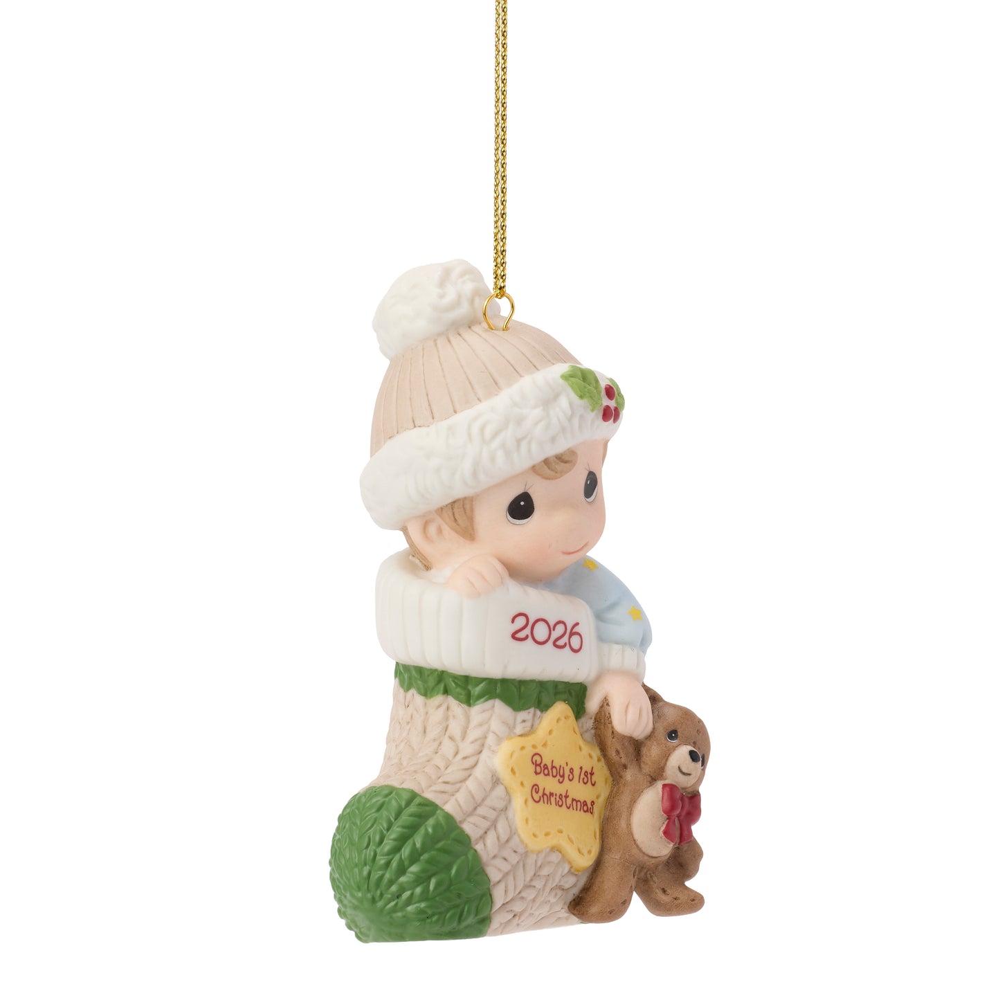 Baby's First Christmas 2026 Dated Boy Ornament