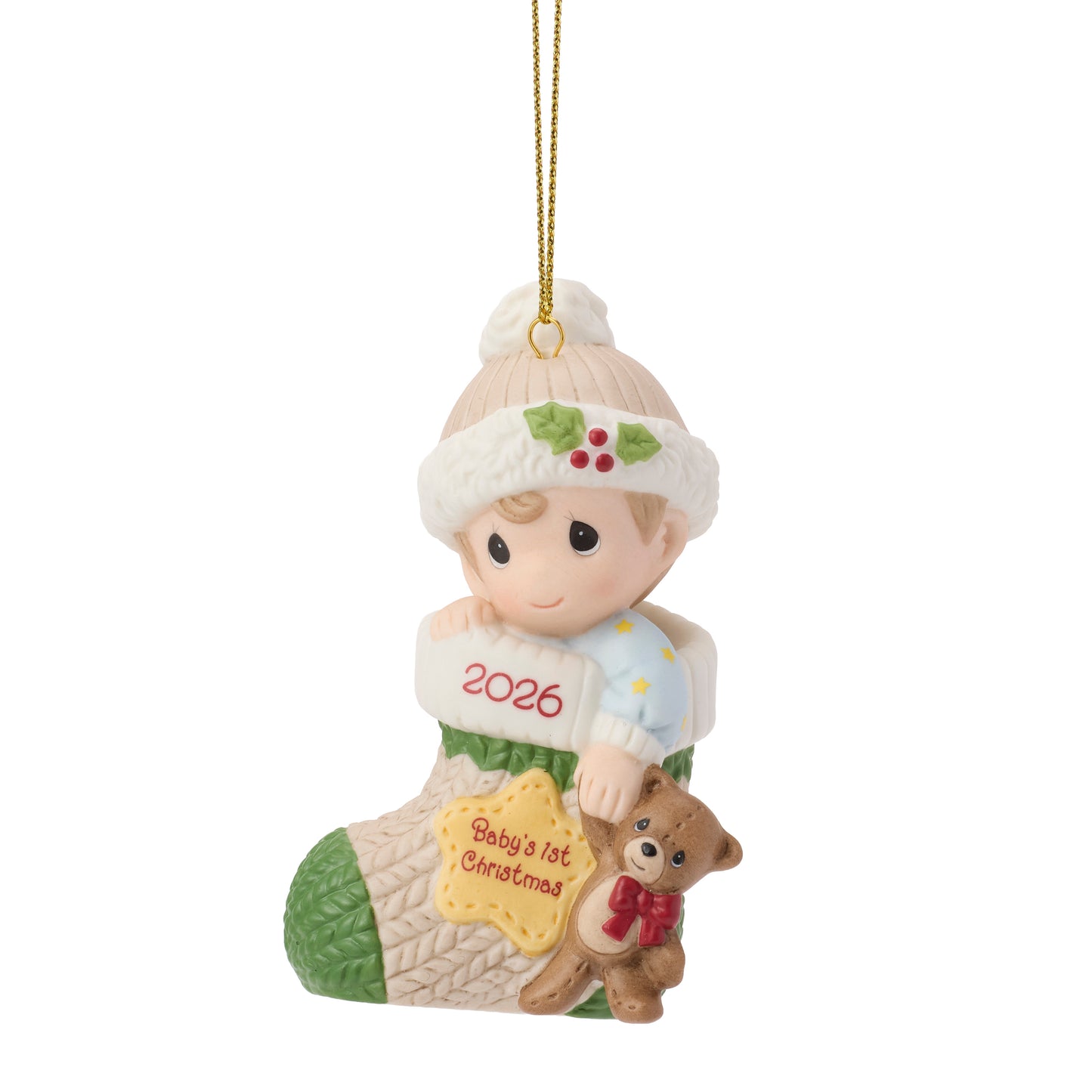Baby's First Christmas 2026 Dated Boy Ornament