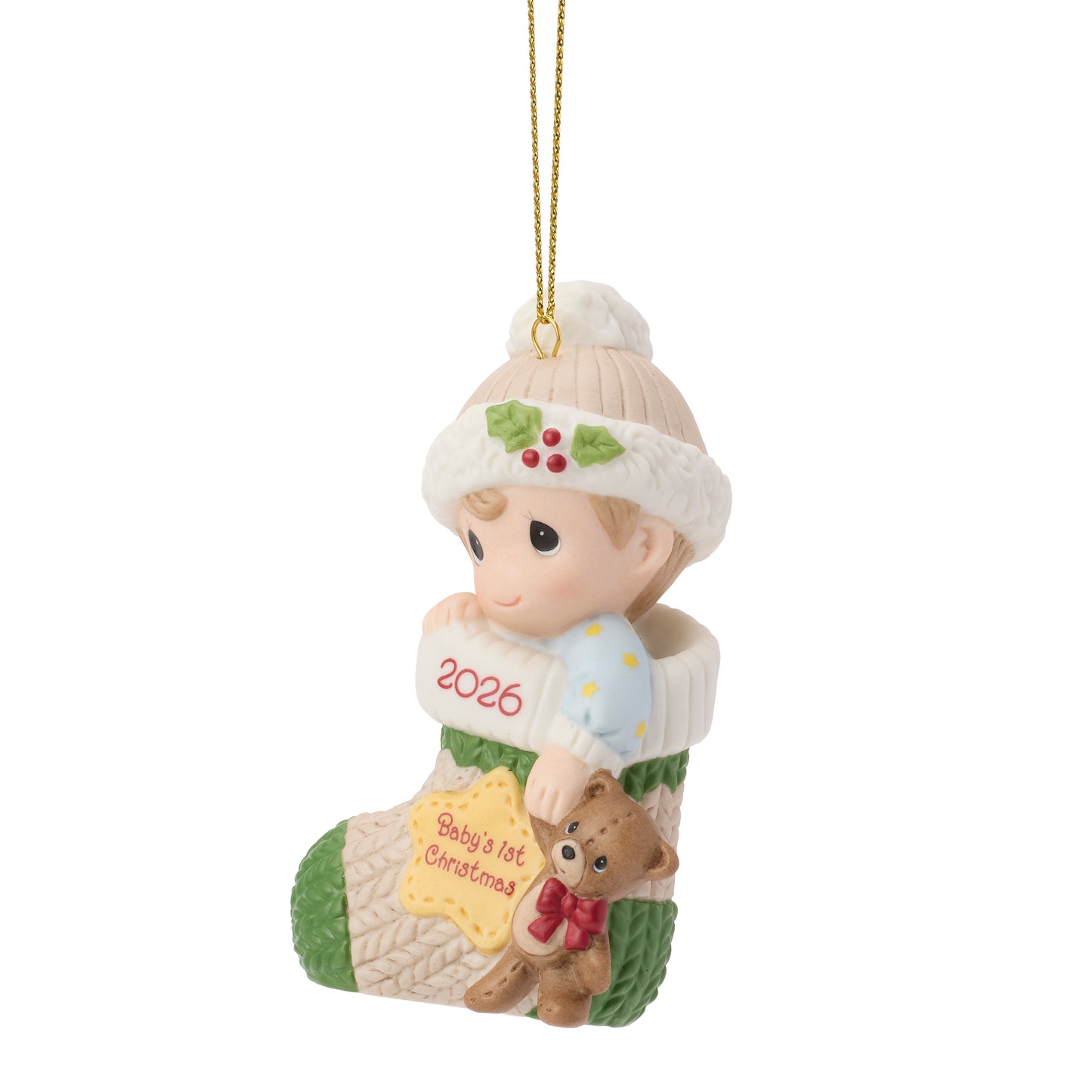 Baby's First Christmas 2026 Dated Boy Ornament