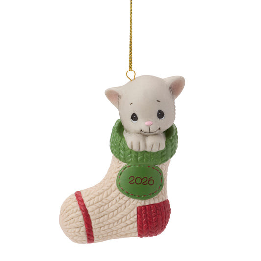 Purr-fectly Cozy Christmas 2026 Dated Cat Ornament