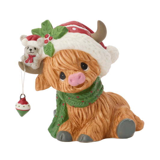 Moo-ey Christmas Figurine