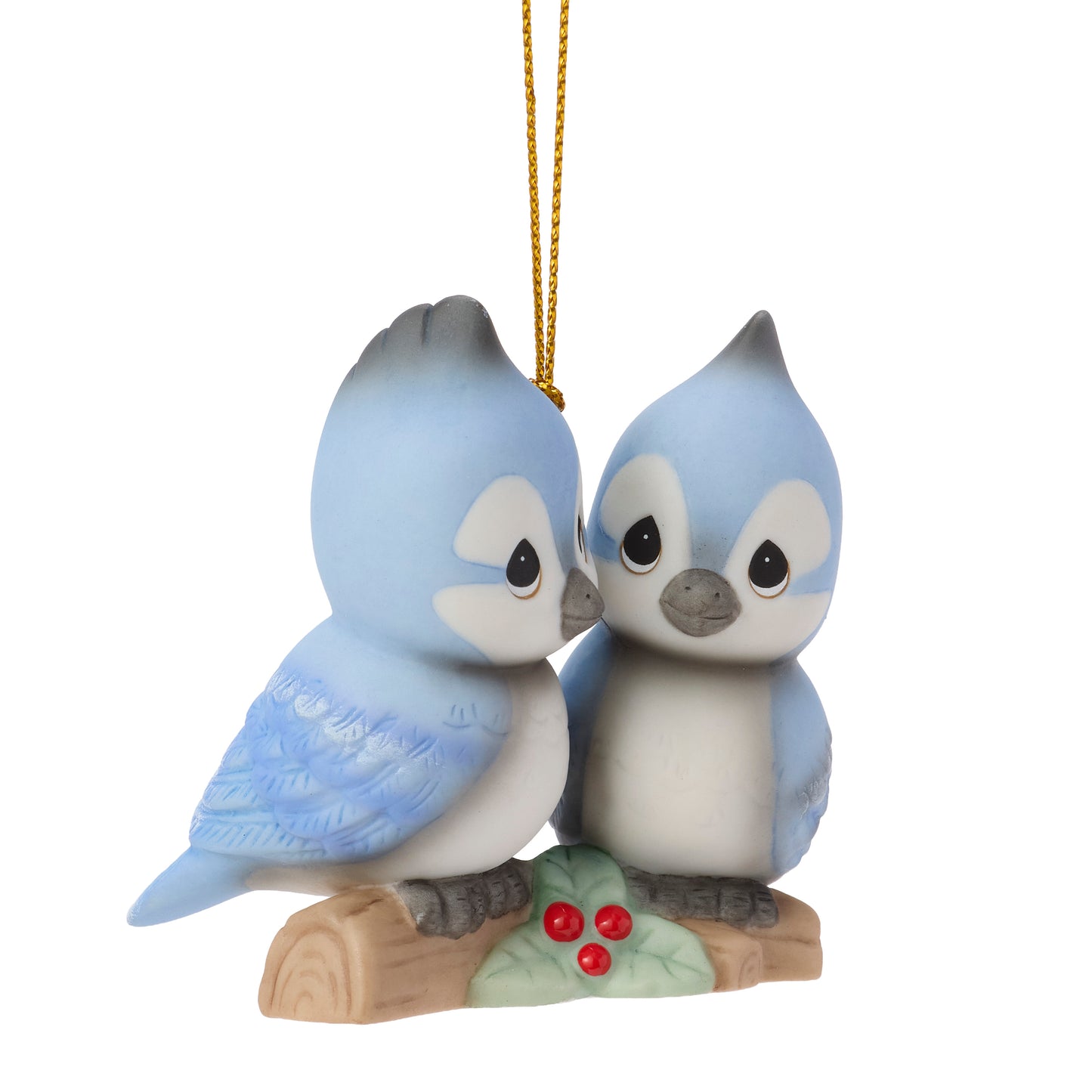 Christmas Is Cozier With You Blue Jay Couple Ornament