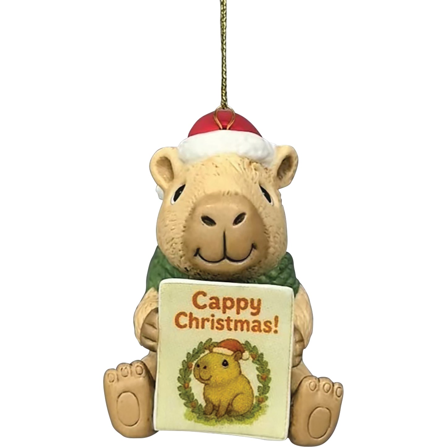 Cappy Christmas Capybara Ornament