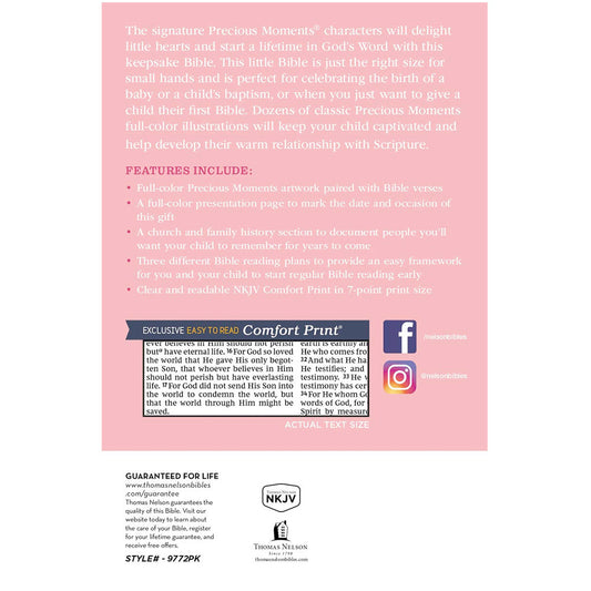 NKJV Small Hands Bible, Pink Hardcover