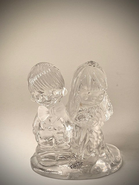 The Lord Bless You And Keep You Vintage Glass Figurine