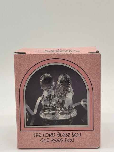 The Lord Bless You And Keep You Vintage Glass Figurine