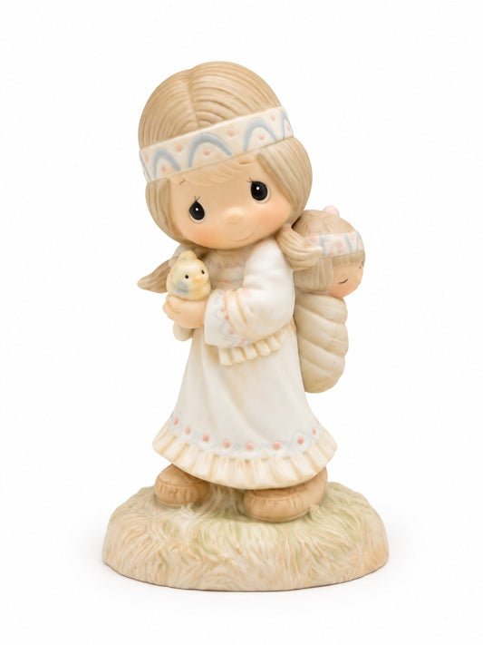 His Burden Is Light Vintage Figurine