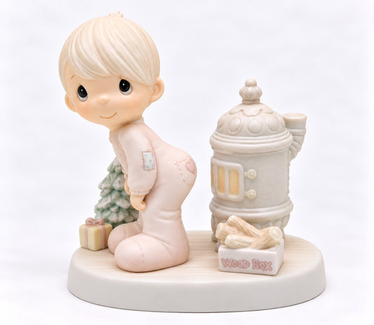 May Your Christmas Be Warm Vintage Figurine