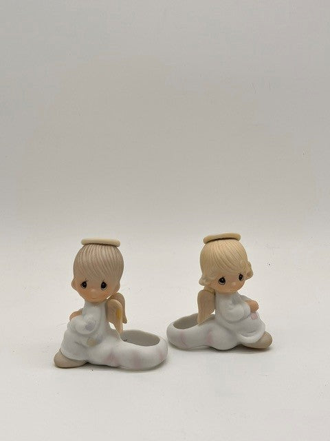 Angels On Cloud Vintage Candle Holders