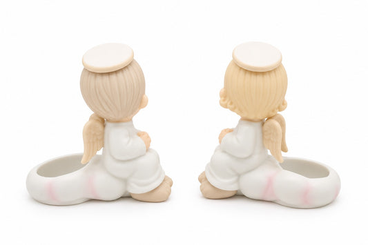 Angels On Cloud Vintage Candle Holders