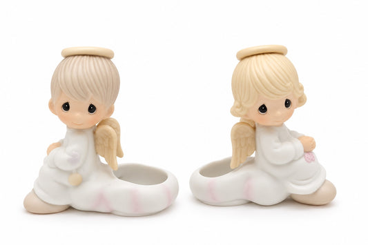 Angels On Cloud Vintage Candle Holders