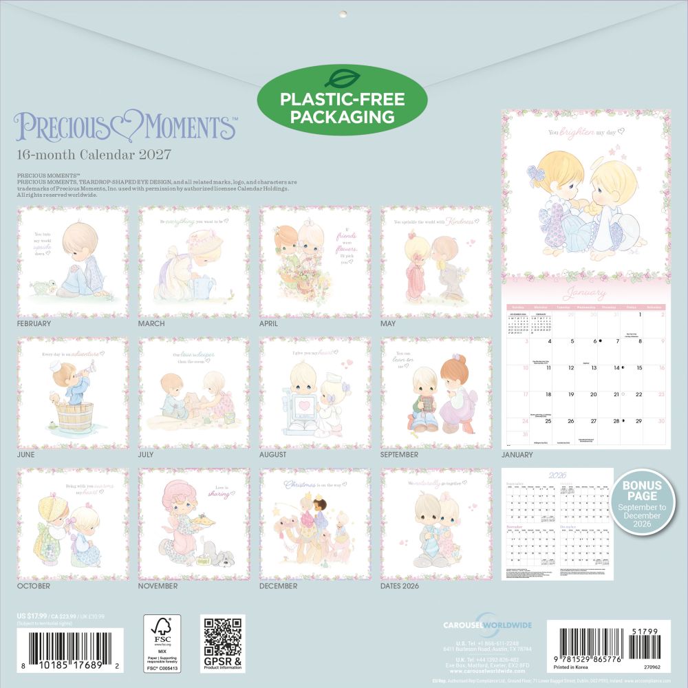 You Sprinkle The World With Kindness 2027 Wall Calendar
