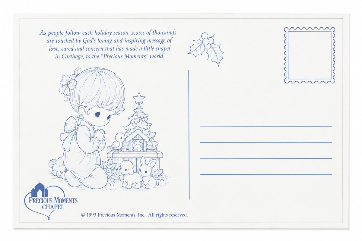 Chapel Exterior Christmas Post Card