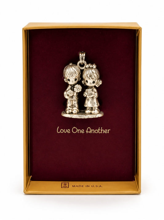 Love One Another Vintage Christening Charm